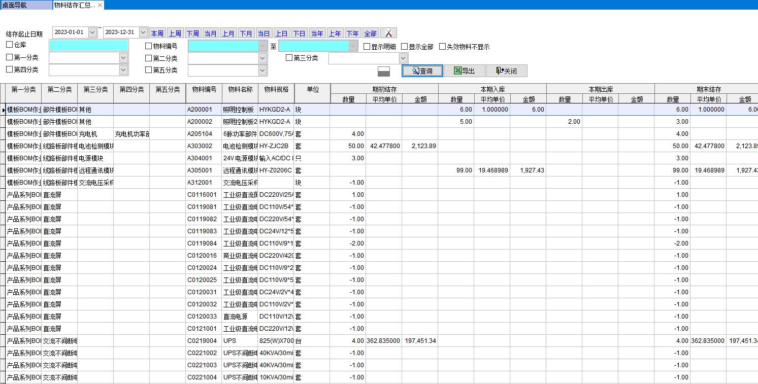 物料結(jié)存匯總表 物料結(jié)存匯總表